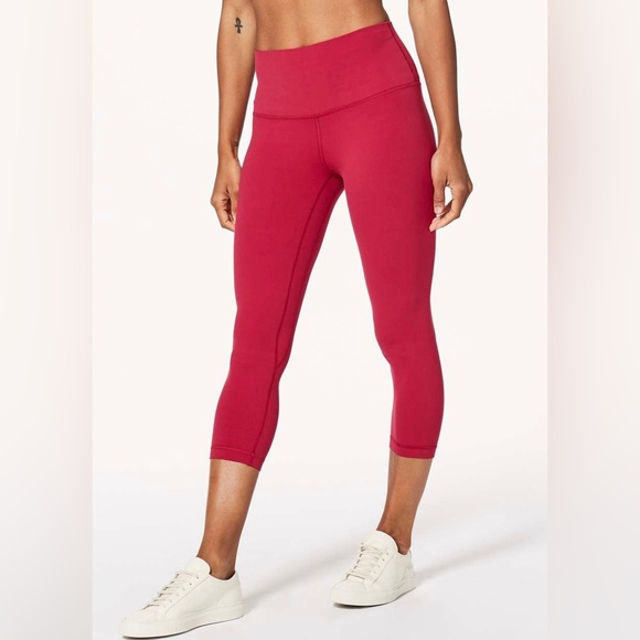lululemon athletica Pants - Lululemon Align Crop 21” Sz 4 Dark Red